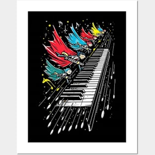 Piano keys a crime-fighting team Posters and Art